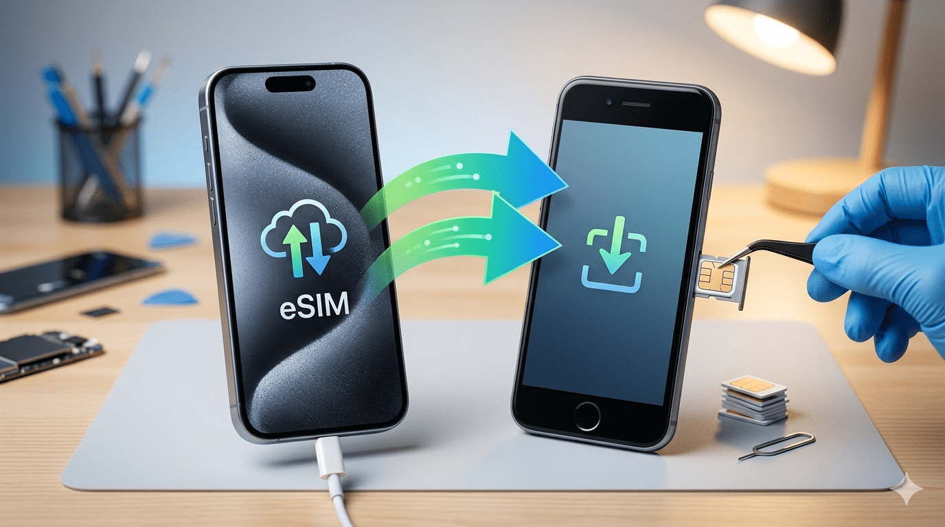 Pasar datos de un iPhone con eSim a uno sin eSim