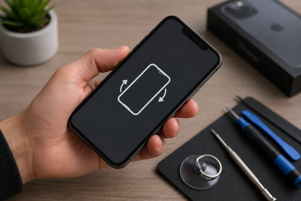Comprobación del problema de rotación en iPhone