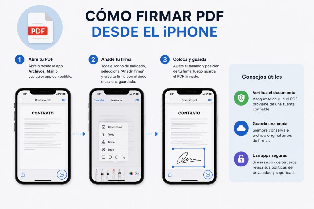 cómo firmar PDF desde el iPhone