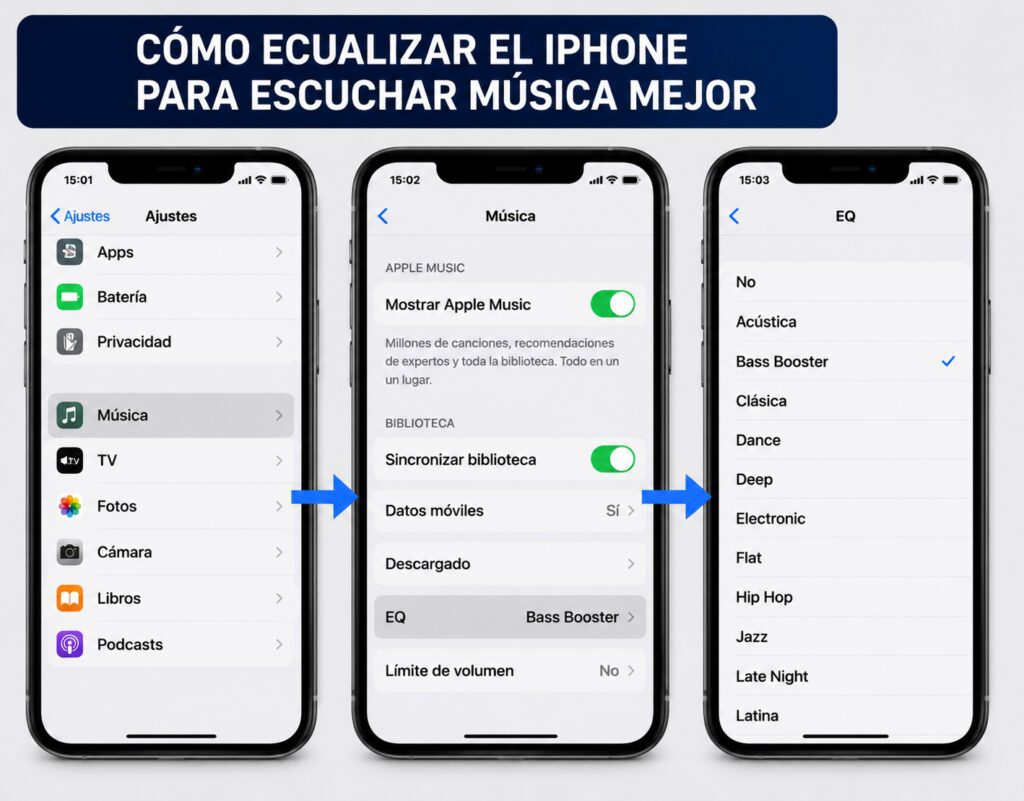 Mejorar el audio del iPhone con ajustes de sonido