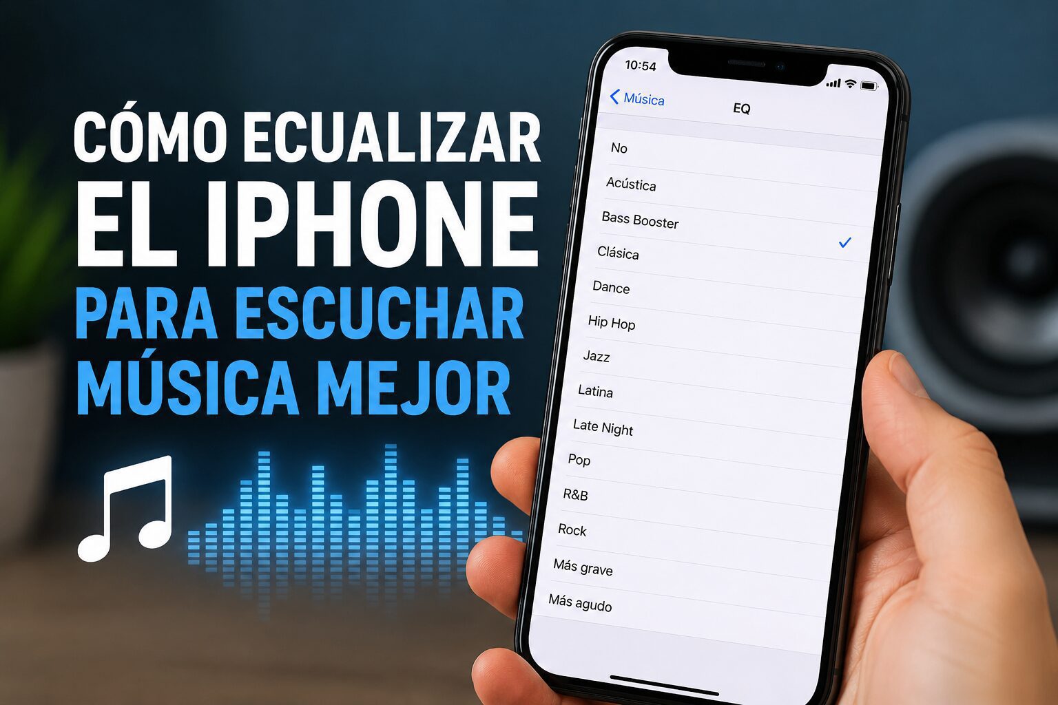 Ecualizar el iPhone para música.