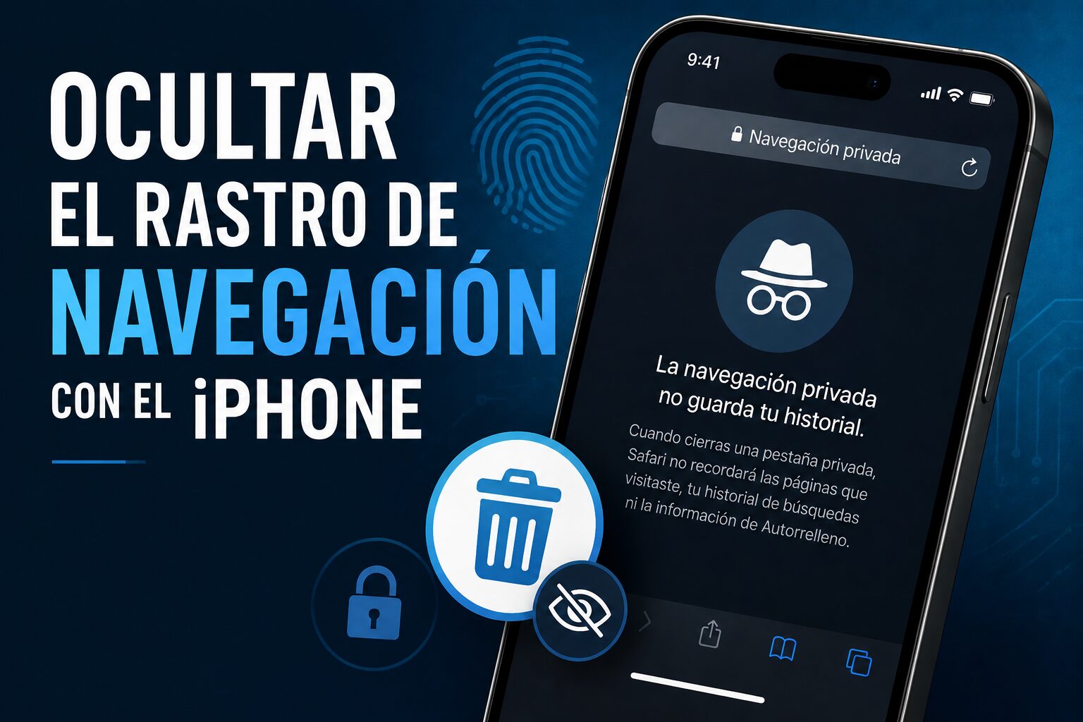 Ocultar el rastro de navegación.