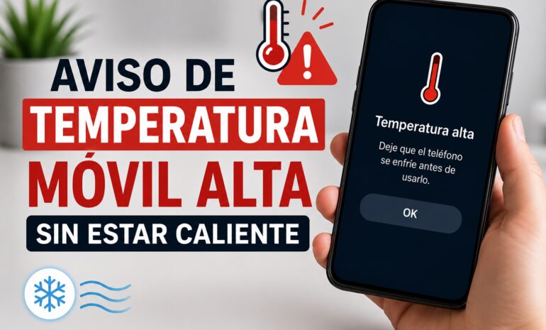 Aviso de temperatura alta sin estar caliente.