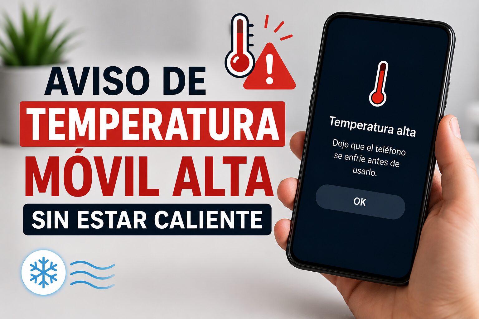 Aviso de temperatura alta sin estar caliente.