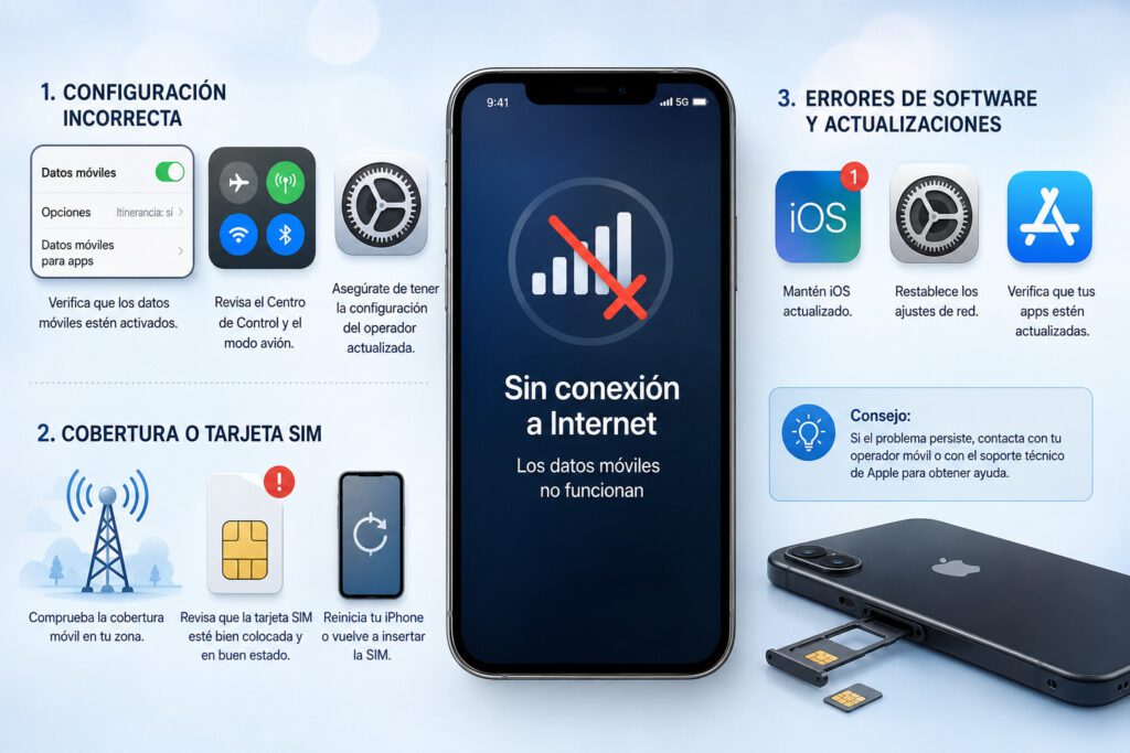 Por qué los datos móviles no funcionan en mi iPhone