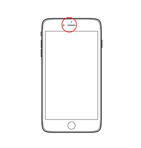 Cámara frontal para el face Id
